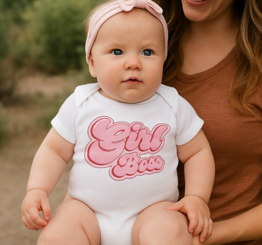 T-shirt bébé texte bulle petite chef - TenStickers