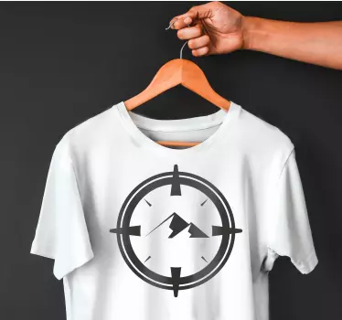 T-shirt boussole d'aventure en montagne - TenStickers