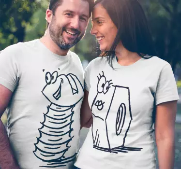 T shirt couple écrou et boulon - TenStickers