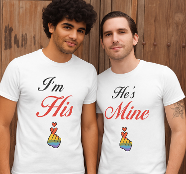 T-shirt couple lgbt je suis le sien - TenStickers