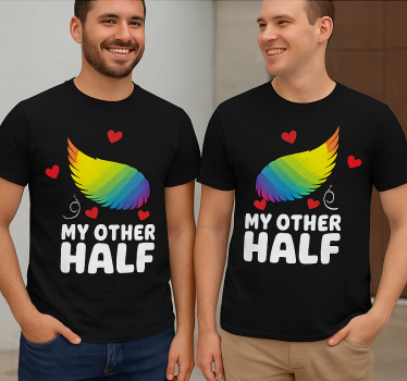 T-shirt couple lgbt mon autre moitié - TenStickers