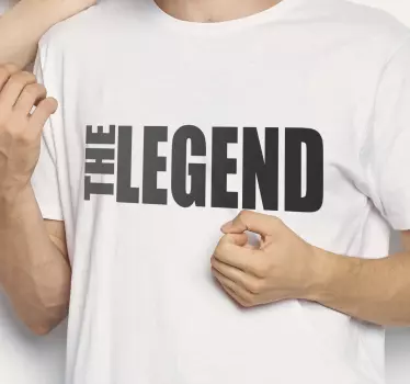 T-shirt déclaration légendaire blanche - TenStickers