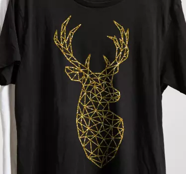 T-shirt design géométrique de bois de cerf - TenStickers