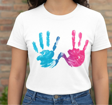 T-shirt deux empreintes de mains - TenStickers