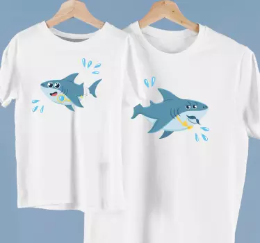 T-shirt enfant aventure de requin mignon - TenStickers