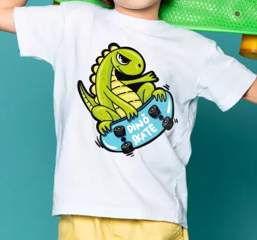 T-shirt enfant bébé dinosaure skate - TenStickers