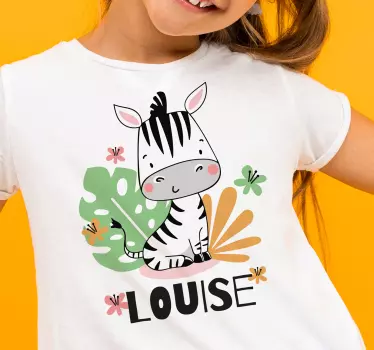 T-shirt enfant illustration de zèbre mignonne - TenStickers