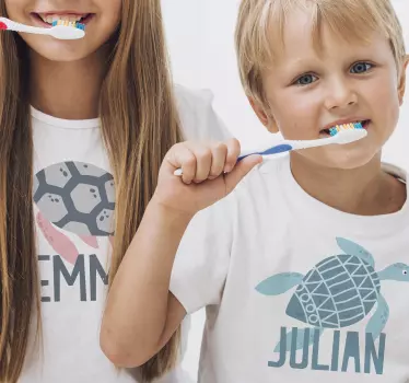 T-shirt enfant moments amusants de brossage de dents - TenStickers