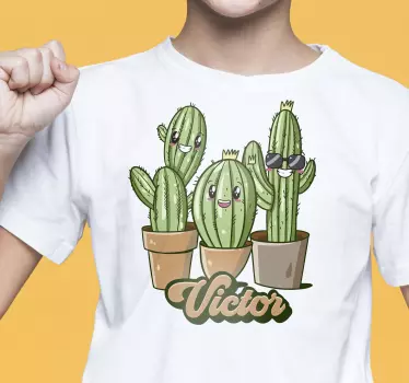 T-shirt enfant famille de cactus personnalisée - TenStickers