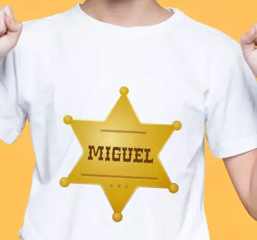 T-shirt enfant insigne de shérif personnalisé - TenStickers
