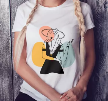 T-shirt femme géométrique abstraite - TenStickers