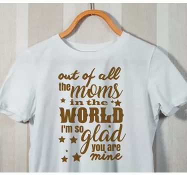 T shirt fete des meres Couleur or pour - TenStickers