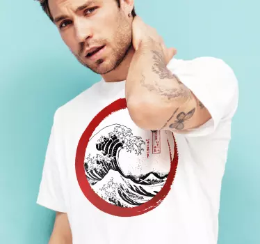 T-shirt La Grande Vague de Kanagawa - TenStickers