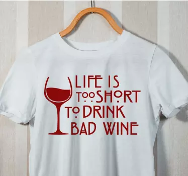 T-shirt la vie est trop courte - TenStickers