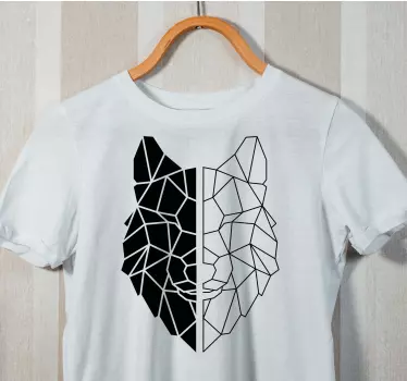 T-shirt moitié noir moitié blanc - TenStickers