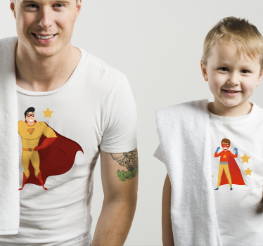 T-shirt père et fils conception de super-héros - TenStickers