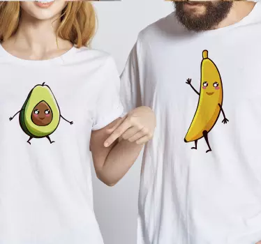 T-shirt père et fils duo mignon avocat banane - TenStickers