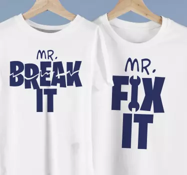 T-shirt père et fils message de monsieur bricoleur - TenStickers