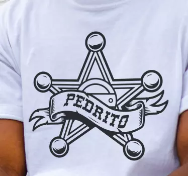 T-shirt personnalisable étoile de shérif - TenStickers