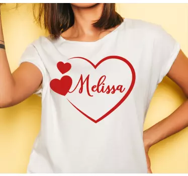 T-shirt personnalisé cadeau personnalisé cœur - TenStickers