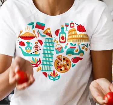 T-shirt personnalisé célébration de l'amour de la nourriture - TenStickers