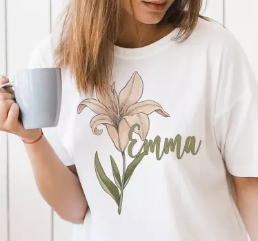 T-shirt personnalisé conception florale - TenStickers
