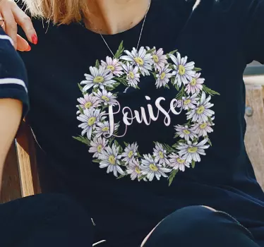 T-shirt personnalisé couronne florale louise - TenStickers