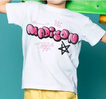 T-shirt personnalisé design de nom personnalisé - TenStickers