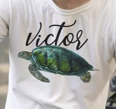 T-shirt personnalisé design de tortue personnalisable - TenStickers