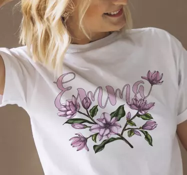 T-shirt personnalisé design floral personnalisé - TenStickers