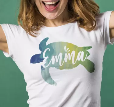 T-shirt personnalisé graphique tortue personnalisé - TenStickers
