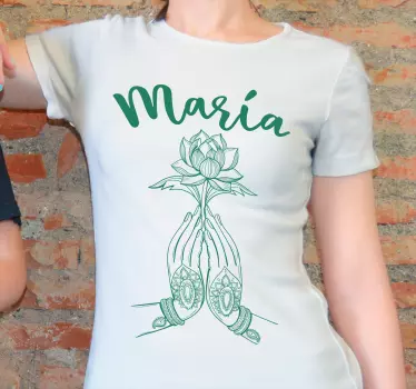 T-shirt personnalisé mains tenant un lotus - TenStickers