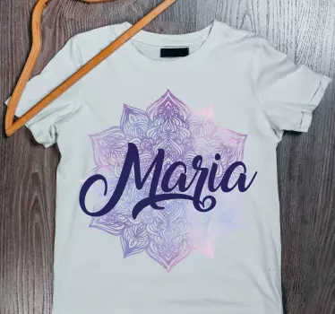 T-shirt personnalisé mandala avec nom personnalisé - TenStickers