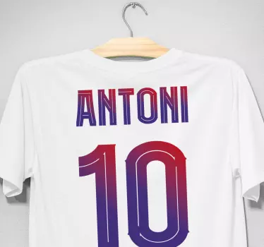 T-shirt personnalisé numéro de joueur personnalisé - TenStickers
