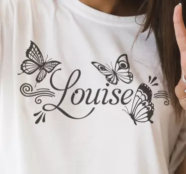 T-shirt personnalisé papillons et louise - TenStickers