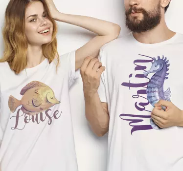 T-shirt personnalisé thème de poissons mignons - TenStickers