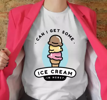 T-shirt plaisir avec un cornet de glace - TenStickers
