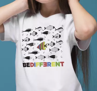 T-shirt poisson à contre-courant - TenStickers