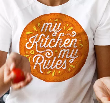 T-shirt règles de la cuisine - TenStickers