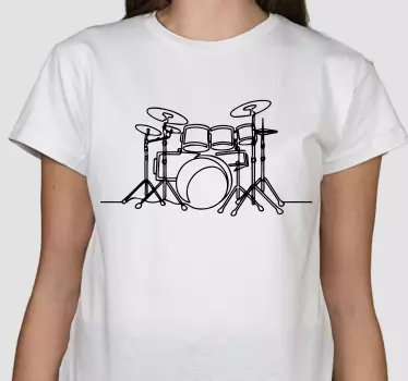 T-shirt silhouette de batterie - TenStickers