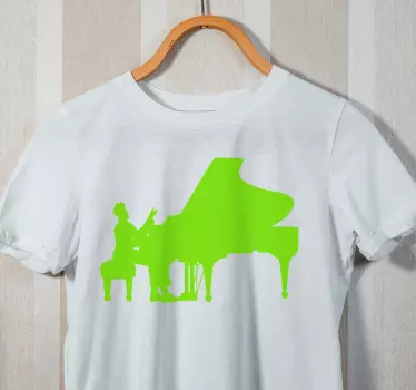 T-shirt silhouette de pianiste performeur - TenStickers