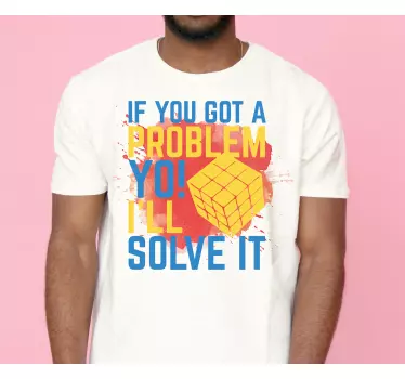 T-shirt texte de résolution de problèmes - TenStickers