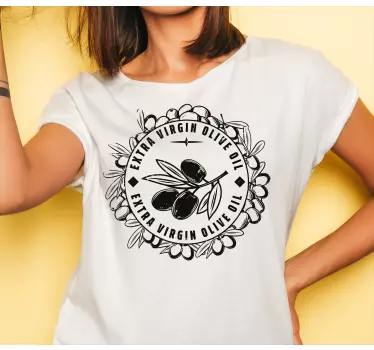T-shirt motif d'huile d'olive - TenStickers