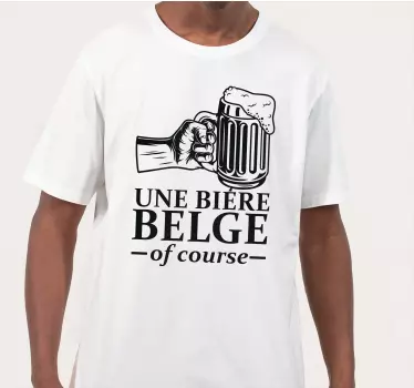 Tee-shirt une bière belge - TenStickers