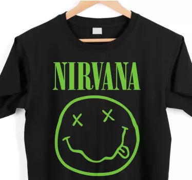 T-shirt visage sourire nirvana - TenStickers