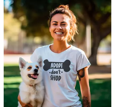Tee-shirt Adopt don't shop - TenStickers