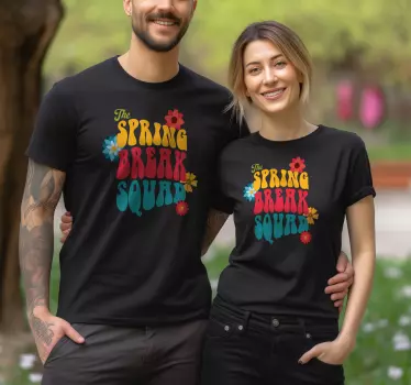 T shirt couple équipe des vacances de printemps - TenStickers