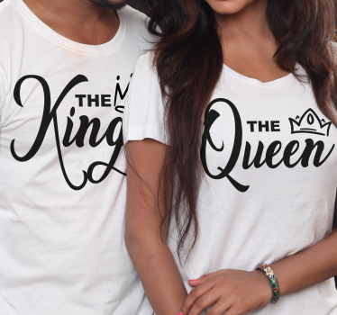 Tee shirt couple Roi et reine - TenStickers