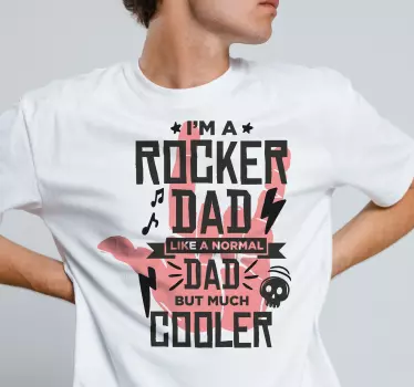 T shirt fete des peres Papa rocker - TenStickers