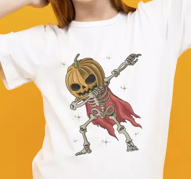 Tee shirt halloween Squelette épatant à la citrouille - TenStickers
